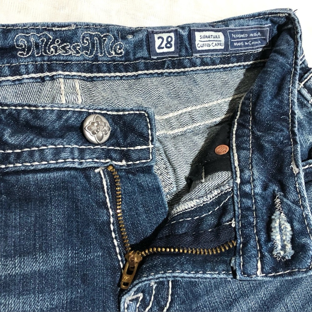 Miss Me Blue Jean Shorts with Embellished Back - Picture 5 of 10